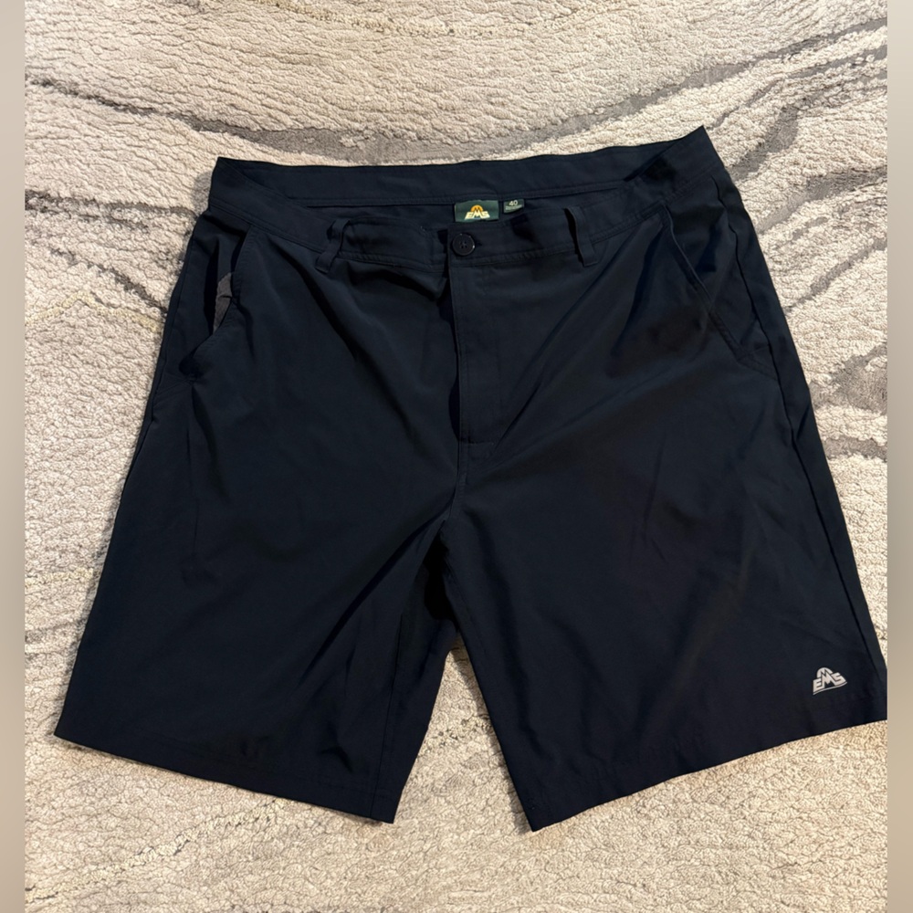 Men's Black Flat Front Shorts